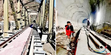 دنیا کے بلند ترین ریل پُل پر آزمائشی ٹرین چلائی گئی