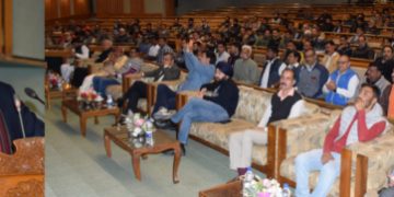 مشیر راجیو رائے بھٹناگر کا ایس کے آئی سی سی میں آل اِنڈیا ٹرانسپورٹرز میگا میٹنگ سے خطاب