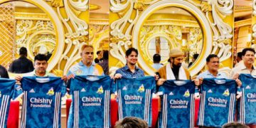 چشتی فاؤنڈیشن اجمیر شریف نے اجمیر ڈسٹرکٹ فٹ بال ایسوسی ایشن کو فٹ بال ٹیم جرسی کی سپورنسرڈ کیا