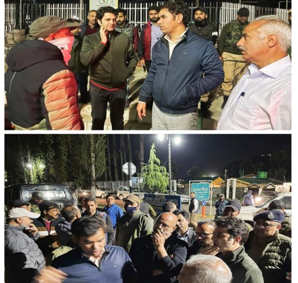 صوبائی کمشنر کشمیر نے سری نگر شہر کے جاری ایس ایس سی ایل پروجیکٹوں کا رات دیر گئے سائٹ کا دورہ کیا