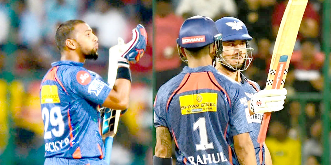 آئی پی ایل: پورن، اسٹوئنس نے ایل ایس جی کو آر سی بی پر سنسنی خیز جیت دلائی