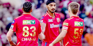 پنجاب کنگز نے کے کے آر کو ڈی ایل ایس میتھڈ پر سات رنز سے شکست دی