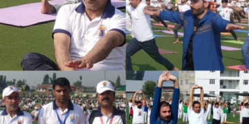 پلوامہ میں 9ویں بین الاقومی یوگا ڈے جوش و جذبے کے ساتھ منایا گیا