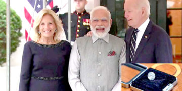 7.5 قیراط کا ہیرا، ونٹیج امریکی کیمرہ: مودی اور بائیڈنز کے درمیان تحفے کا تبادلہ