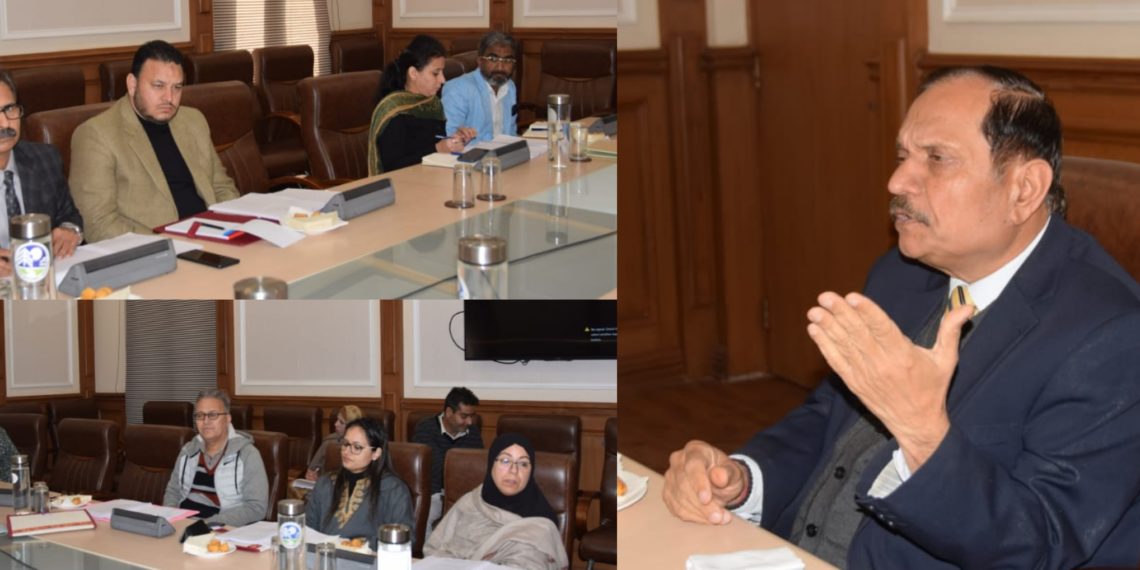 مشیر بھٹناگر کی صدارت میں اعلیٰ سطحی میٹنگ کا انعقاد